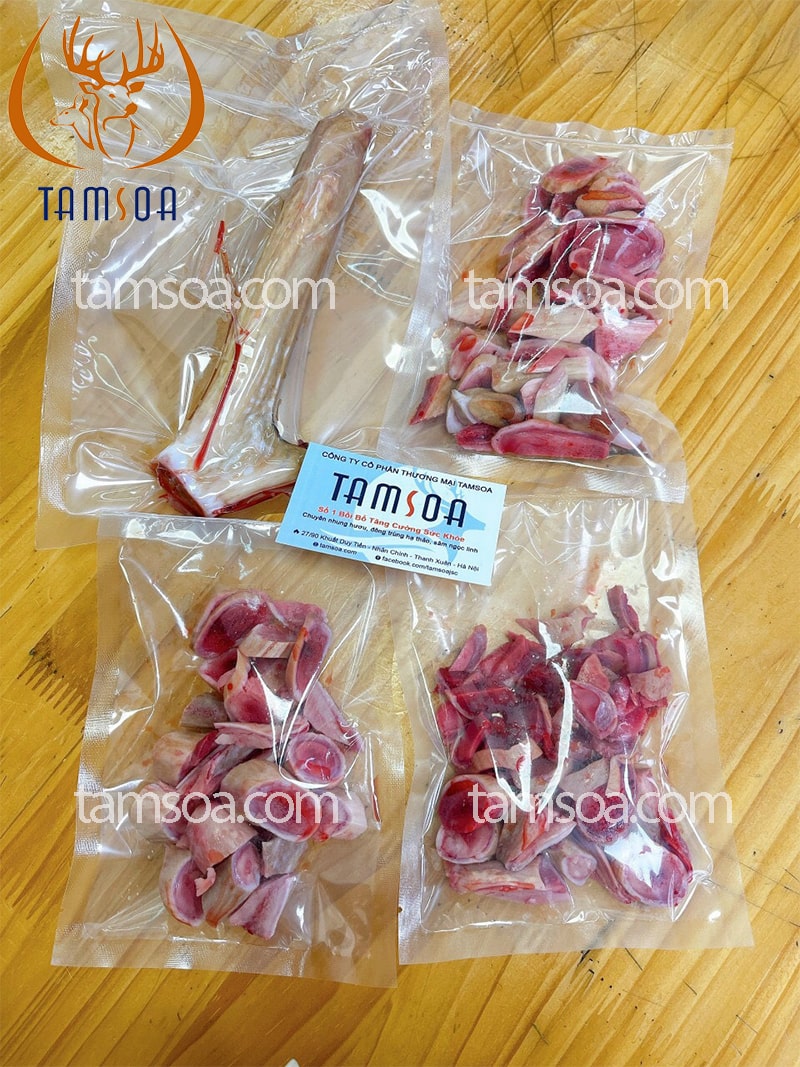 Bảo quản nhung hươu thái lát hút chân không
