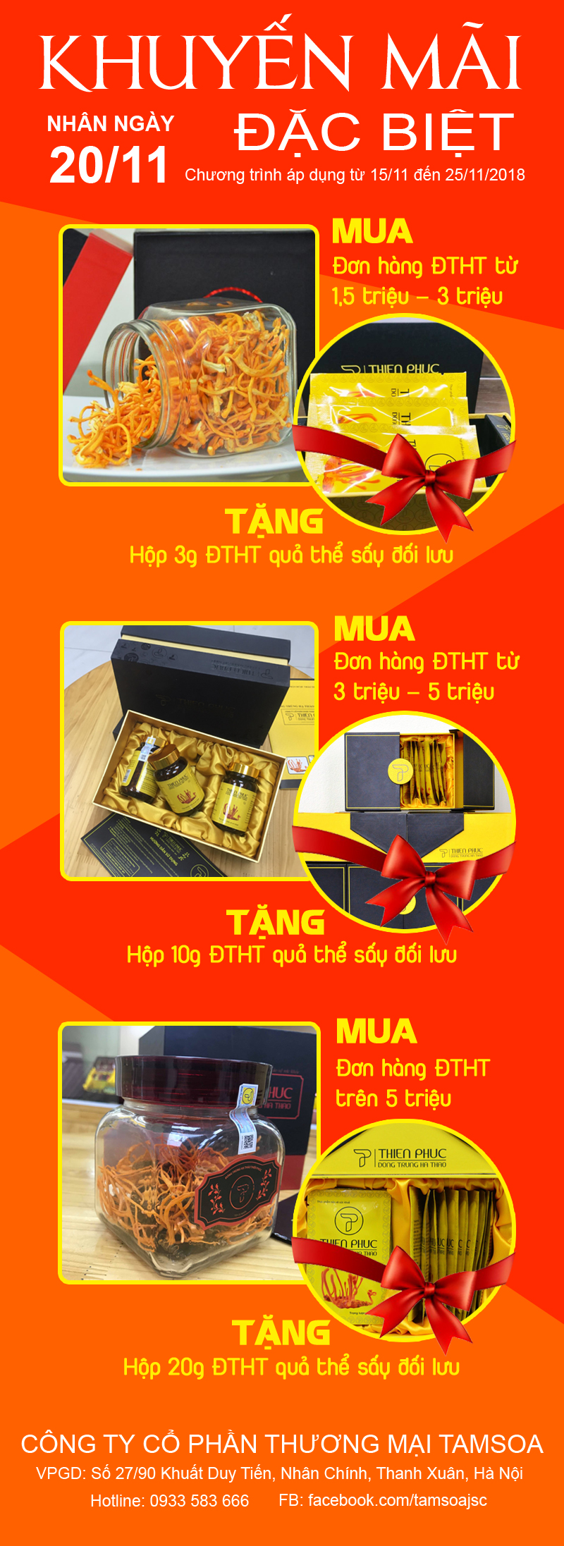 khuyến mãi tamsoa 20/11