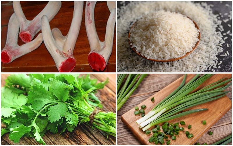 Nguyên liệu nấu cháo nhung hươu tươi