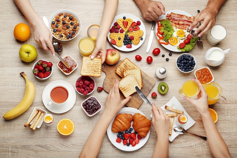 Bữa sáng chú trọng sự đơn giản nhưng vẫn phải đủ năng lượng