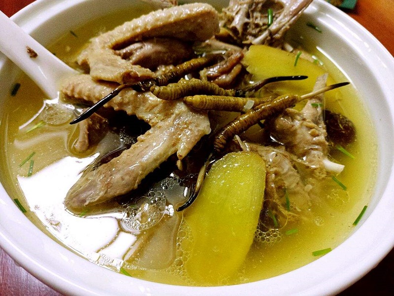  Món gà hầm đông trùng hạ thảo 