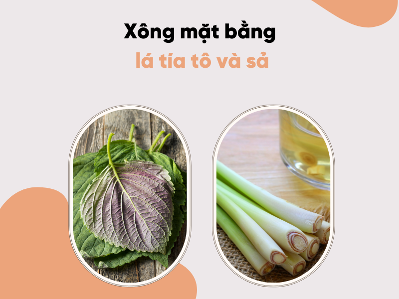 Xông mặt bằng lá tía tô và sả
