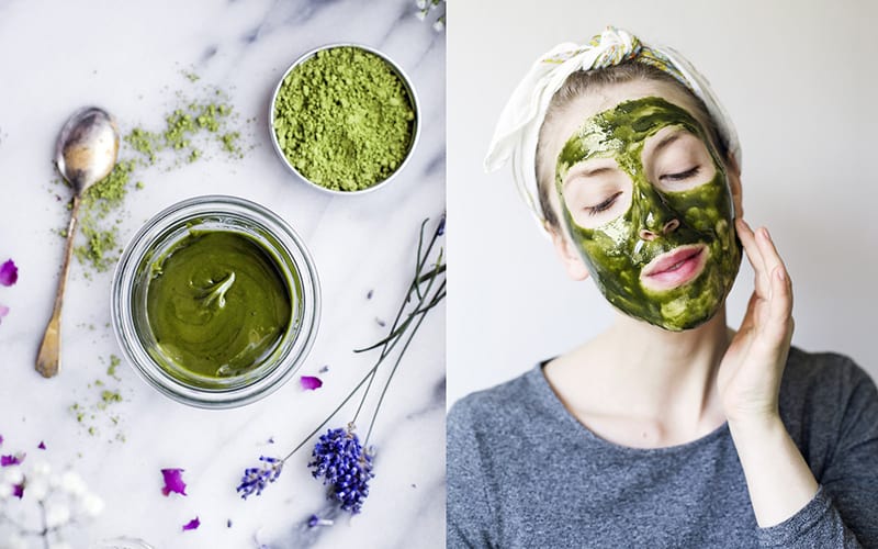 Mặt nạ trà xanh giúp diệt khuẩn làm sạch lỗ chân lông