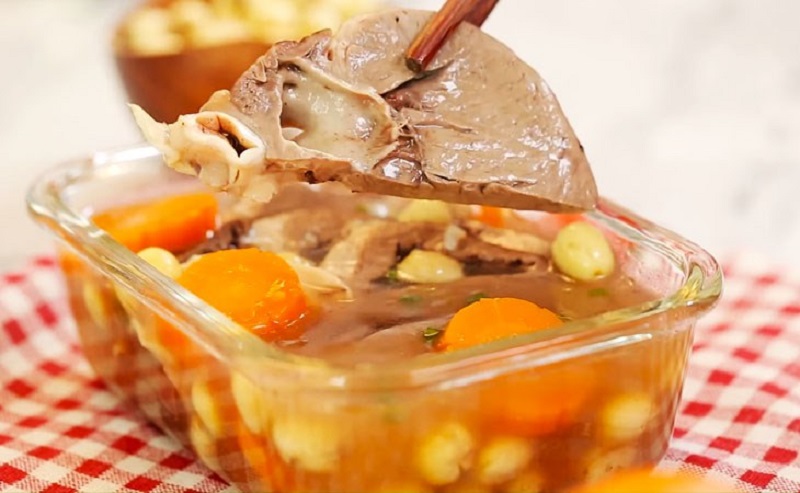 Nhung hươu hầm tim lợn