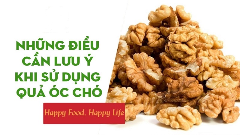 Lưu ý khi sử dụng quả óc chó Lưu ý khi sử dụng quả óc chó