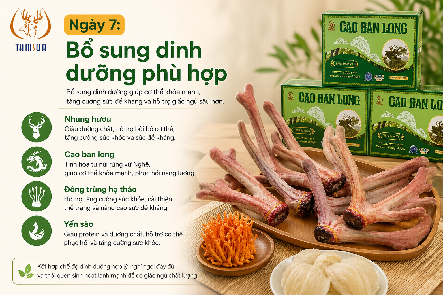 Bổ sung dinh dưỡng phù hợp