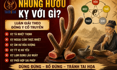 nhung hươu kỵ với gì