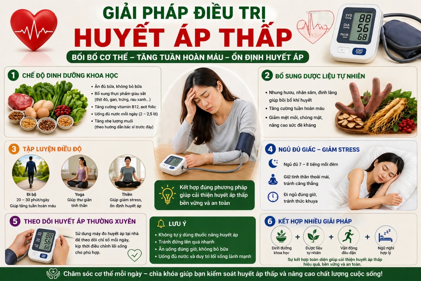 Giải pháp điều trị huyết áp thấp