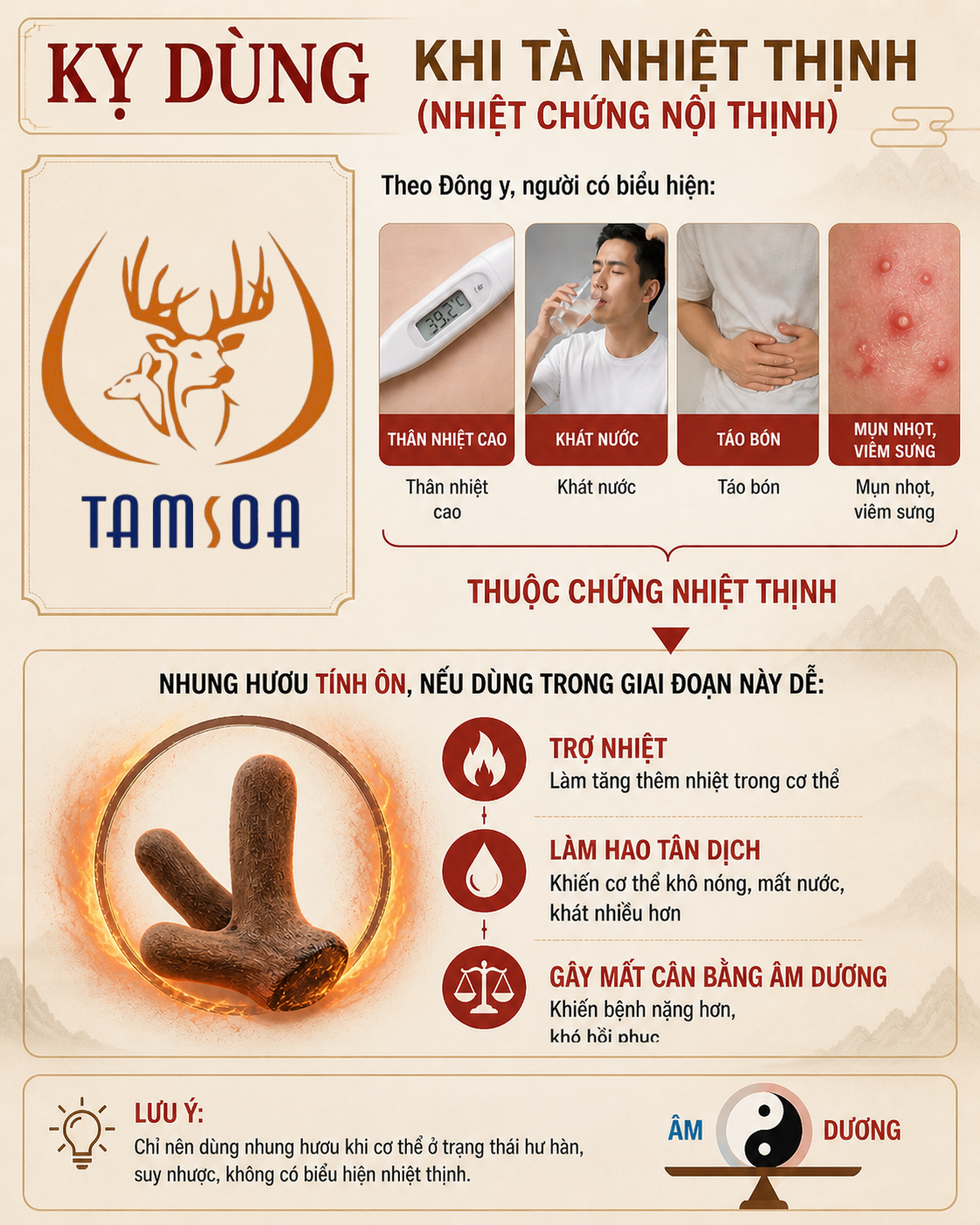 Kỵ dùng khi tà nhiệt thịnh
