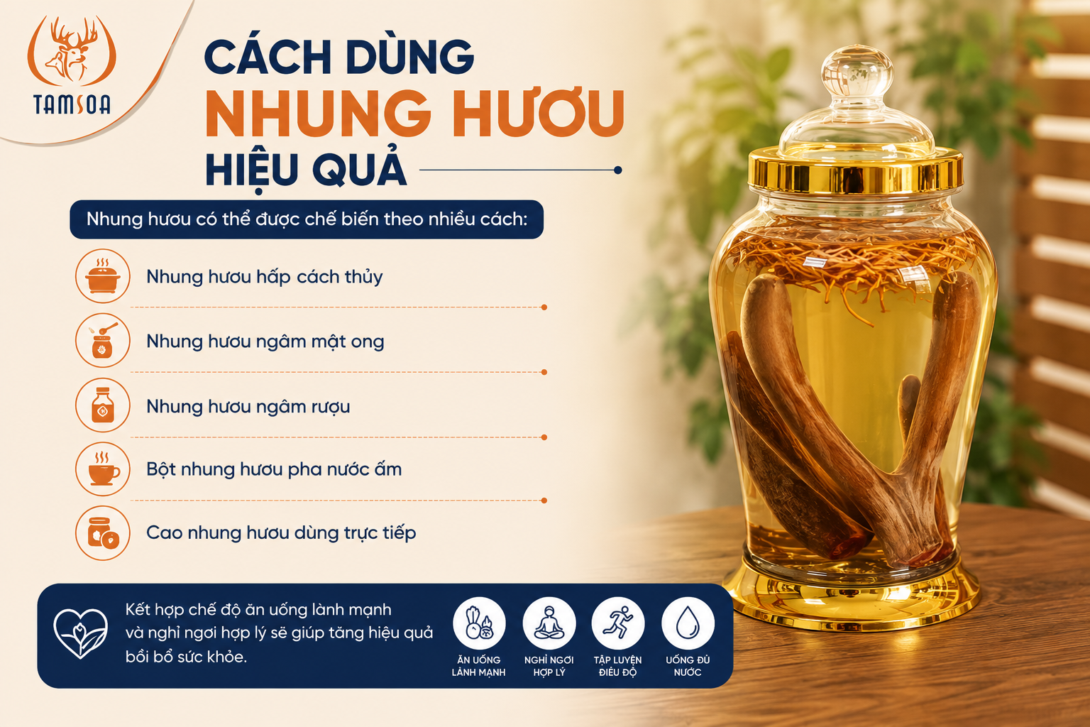 Một Số Cách Dùng Nhung Hươu Một Số Cách Dùng Nhung Hươu
